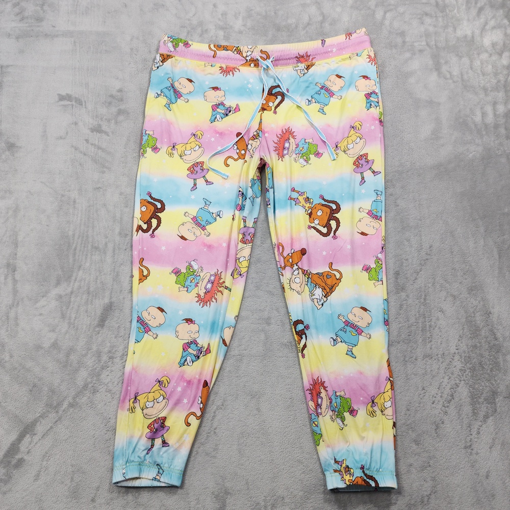 Nickelodeon Pants Womens XL Multicolor Rugrats Rainbow Sleep Lounge Pajama